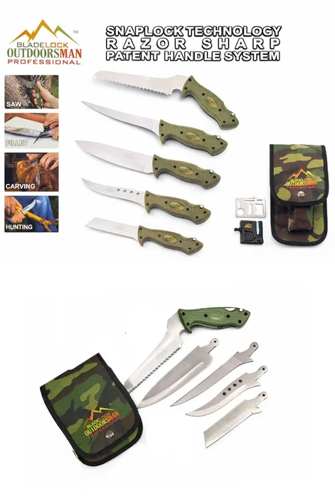 סט סכינים מקצועי ידית נשלפת 5 ב 1