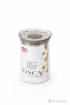 צנצנת אחסון עגולה Tosca בנפח 1.2 ליטר אפור