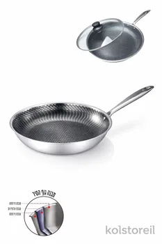 מחבת נירוסטה 3 שכבות 24 ס"מ