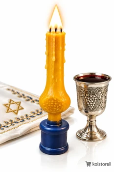 נר הבדלה עששית בסגנון מיושן