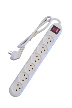 רב שקע 6 כולל מפסק כבל 1 מטר