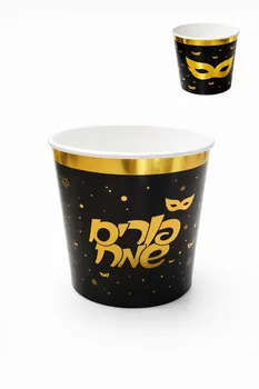 דלי מהמם למשלוחי מנות בצבע שחור זהב