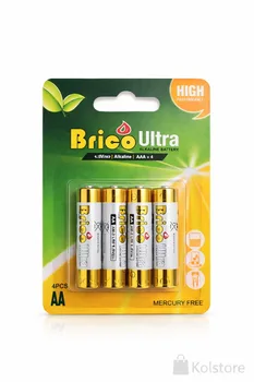 רביעיית סוללות אצבע AA אלקליין