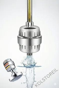 מסנן מים למקלחת כולל סנן רזרבי תקן ישראלי