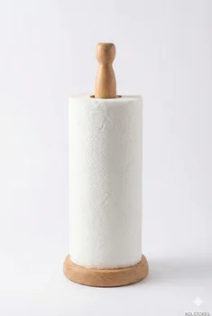 מעמד לנייר סופג עץ טבעי גובה 33 ס"מ